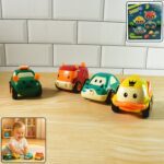 Funwoods Animal Cartoon Pull-Back Toy Car - (4 Pc / Set) - Front View by Nari Haat, Indian ethnic wear, women clothin...