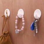 Self Adhesive Plastic Wall Hook Set for Home Kitchen and Other Places (Pack of 9) - Front View by Nari Haat, Indian e...