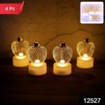 Decorative Apple Shape LED Tealight Candles - (4 Pc) - With Dupatta by Nari Haat, Indian ethnic wear, women clothing,...