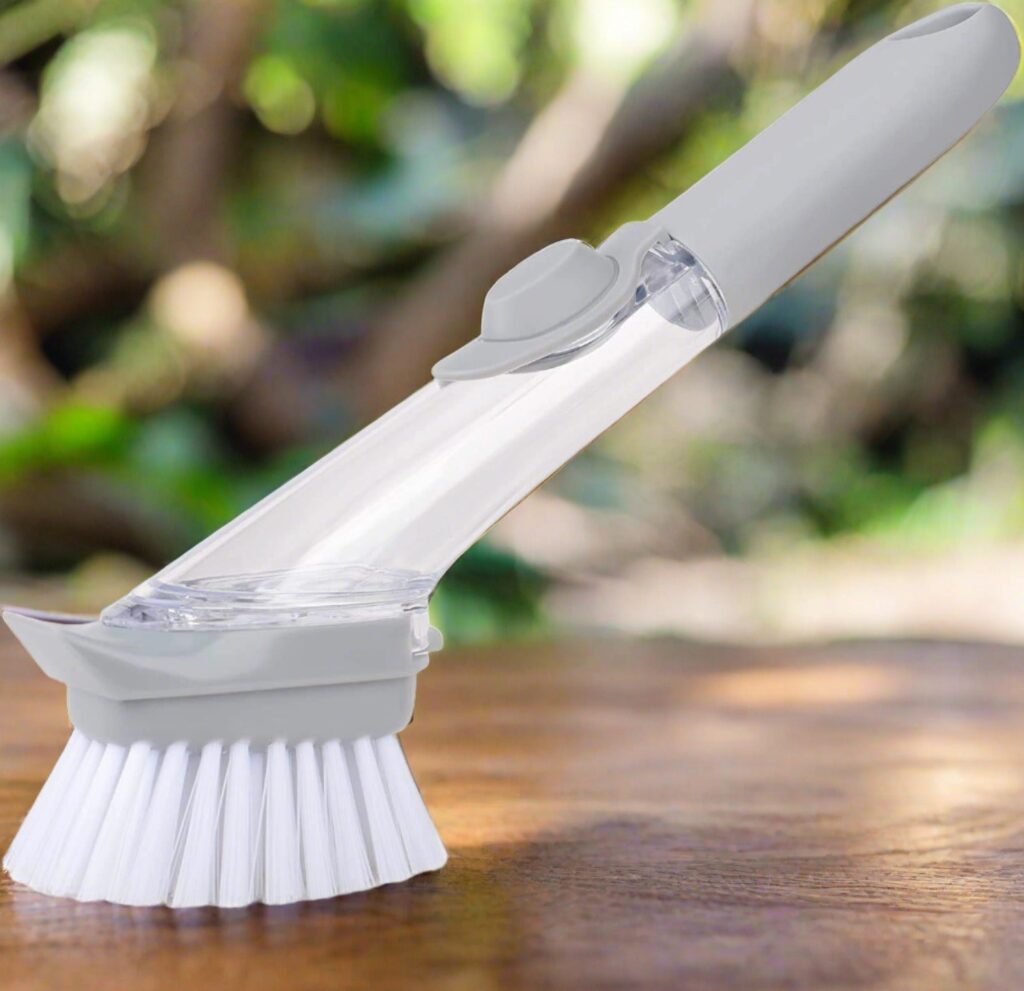 Automatic Liquid Dispenser Dish Scrubber Brush