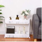 Multipurpose 2 Layer Slim Side Space Saving Storage Organizer Rack Shelf - Front View by Nari Haat, Indian ethnic wea...