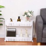 Multipurpose 2 Layer Slim Side Space Saving Storage Organizer Rack Shelf - Front View by Nari Haat, Indian ethnic wea...