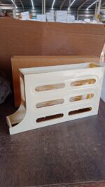 3-Layer Rolling Egg Storage Rack Dispenser (1 Pc) - Fabric Detail by Nari Haat, Indian ethnic wear, women clothing, d...