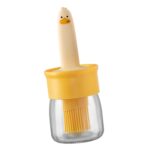 Plastic 2 in 1 Oil Dispenser Bottle with Silicone Basting Brush (1 Set) - Sleeve Design by Nari Haat, Indian ethnic w...