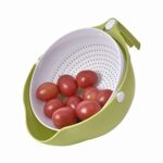 Multi-Functional Washing Fruits and Vegetables Bowl & Strainer with Handle - Neckline Detail by Nari Haat, Indian eth...