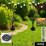 Solar-Powered Firefly Garden Decorative LED Light Set (2 Pc) - With Dupatta by Nari Haat, Indian ethnic wear, women c...