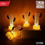 Decorative Cactus Shaped Flameless LED Candles (4 Pc) - With Dupatta by Nari Haat, Indian ethnic wear, women clothing...
