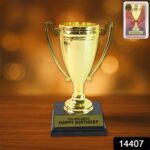 Golden Birthday Trophy – “You Are Great Happy Birthday” Plastic Award with Base - With Dupatta by Nari Haat, In...