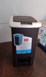 Apex Plastic Push N Pedal Dust Bin 6.5 Liters (1 Pc / Mix Color) - Full Detail by Nari Haat, Indian ethnic wear, wome...