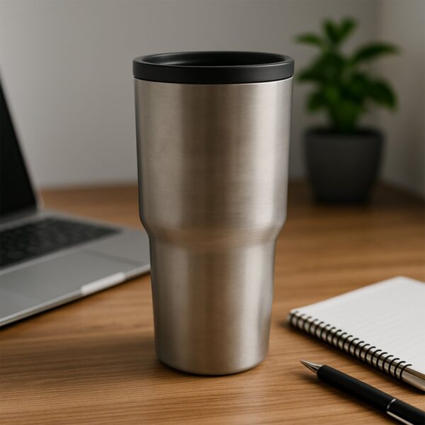 Stainless Steel Vacuum Glass Insulated Coffee Cups Double Walled Travel Mug - Front View by Nari Haat, Indian ethnic ...