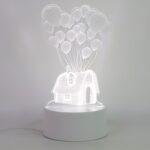 3D Illusion LED Night Lamp with House and Balloons Design - Sleeve Design by Nari Haat, Indian ethnic wear, women clo...
