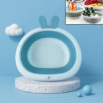 Foldable Multipurpose Collapsible Basin with Bunny Ear Handle - Front View by Nari Haat, Indian ethnic wear, women cl...