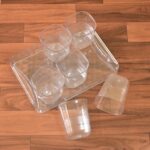 6pc Glasses With tray Plastic Glass Set - Front View by Nari Haat, Indian ethnic wear, women clothing, designer suit