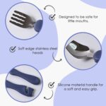 Supermom Foodie Stainless Steel Spoon & Fork (2 Pc Set) - Back View by Nari Haat, Indian ethnic wear, women clothing,...