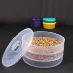 Plastic 3 Compartment Sprout Maker, White - Closeup Embroidery by Nari Haat, Indian ethnic wear, women clothing, desi...