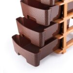 5tier Plastic Modular Drawer System For Multiple Use (Brown colour) - Neckline Detail by Nari Haat, Indian ethnic wea...