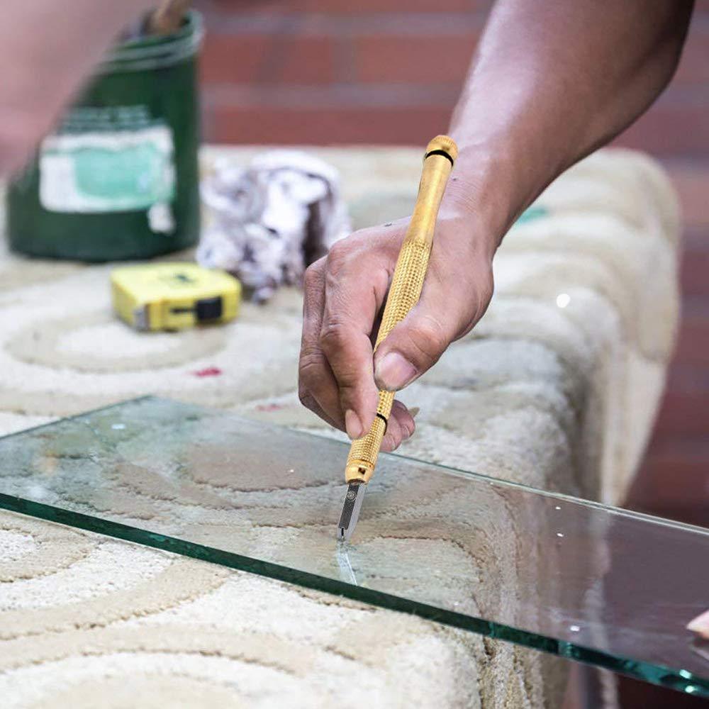 Gold Metal Glass Cutter Tool