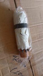 3-Fold Sun & Rain Protective Solid Foldable Umbrella, (1 Pc) - Fabric Detail by Nari Haat, Indian ethnic wear, women ...