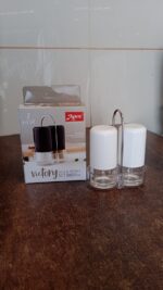 Apex Victory Salt & Pepper Dispenser Set – 2 Pcs Acrylic Seasoning Shaker - Fabric Detail by Nari Haat, Indian ethn...