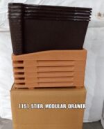 5tier Plastic Modular Drawer System For Multiple Use (Brown colour) - Full Detail by Nari Haat, Indian ethnic wear, w...