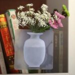 Wall Hanging Silicone Flower Pot Sticker Plant Rack for Decoration (MultiColour) - Fabric Detail by Nari Haat, Indian...