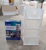 4 Layer Clothes Organizer Foldable Wardrobe Drawer Storage for Closet - Full Detail by Nari Haat, Indian ethnic wear,...