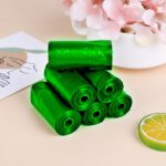 Bio-degradable Eco Friendly Garbage / Trash Bags Rolls (19" x 21") (Green) - Closeup Embroidery by Nari Haat, Indian ...