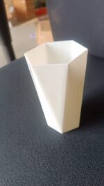 Modern Geometric Hexagon Plastic Flower Vase (1 Pc) - Full Detail by Nari Haat, Indian ethnic wear, women clothing, d...