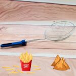 Round Stainless Steel Deep Fry  / Mesh Strainer - Front View by Nari Haat, Indian ethnic wear, women clothing, design...