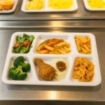 Plastic Multi-Compartment Rectangular Meal Serving Tray / Plate (1 Pc / White) - Closeup Embroidery by Nari Haat, Ind...