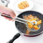 2In1 Stainless Steel Filter Spoon with Clip Food Kitchen Oil-Frying Multi-Functional - Neckline Detail by Nari Haat, ...