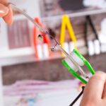 Premium Microfiber Portable Eyeglass Spectacles Sunglass Lens Cleaner - Neckline Detail by Nari Haat, Indian ethnic w...