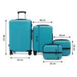 4-in-1 Luggage Set – Durable and Stylish Hard Shell Suitcase Set - Neckline Detail by Nari Haat, Indian ethnic wear...