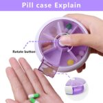 Cute 7-Day Pill Box Dispenser – Portable 7-Grid Medicine Organizer (1 Pc) - Sleeve Design by Nari Haat, Indian ethn...