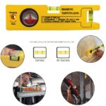 8-inch Magnetic Torpedo Level with 1 Direction Pin, 2 Vials and 360 Degree View - Back View by Nari Haat, Indian ethn...