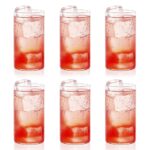 Heavy unbreakable Plastic Clear look fully Transparent Glasses Set 330ml (6pcs) - Sleeve Design by Nari Haat, Indian ...