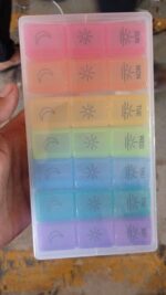 Pill Box 7 Day Weekly Medicine Organizer Daily Planner Portable Travel Container Holder for Vitamin and Supplement Mo...