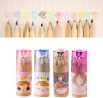 12 Mini Colouring Pencils with Sharpener, Kids Drawing Set for School & Sketching - Full Detail by Nari Haat, Indian ...