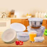 Silicone Stretch Lids  Reusable Microwave Safe Flexible Covers (Set of 6, Loose) - Full Detail by Nari Haat, Indian e...