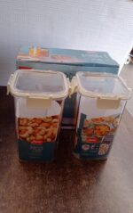 Apex Press N’ Lock Airtight Kitchen Storage Container Set (2Pc/1400ml) Approx - Fabric Detail by Nari Haat, Indian ...