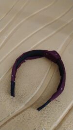 Women's Polka Dot Fabric Knot Hairband – Stylish & Comfortable (1 Pc) - Fabric Detail by Nari Haat, Indian ethnic w...