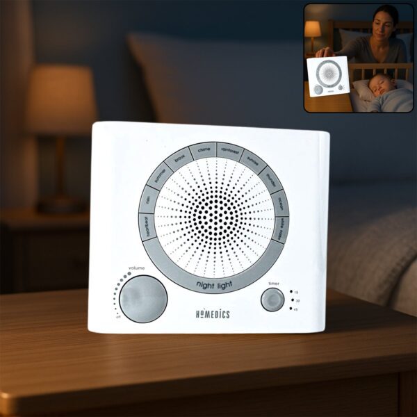 Sleep Therapy Sound Machine with 8 Soothing Sounds (Battery, Timer Option) - Front View by Nari Haat, Indian ethnic w...
