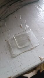 Heavy-Duty Transparent Wall Hook with Seamless Adhesive Backing (1 Pc) - Fabric Detail by Nari Haat, Indian ethnic we...