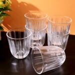 Premium Transparent Glass Tumbler Set, Tumbler (256ML / 6 Pc) - Neckline Detail by Nari Haat, Indian ethnic wear, wom...