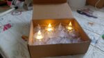 Flameless Acrylic LED Tealight Candles for Festival Decor (24 Pc) - Neckline Detail by Nari Haat, Indian ethnic wear,...