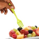 Small plastic 6pc Serving Fork Set for kitchen - Neckline Detail by Nari Haat, Indian ethnic wear, women clothing, de...