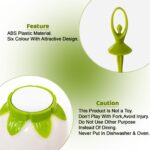 Dancing Doll Fruit Fork Cutlery Set with Stand Set of 6. - Fabric Detail by Nari Haat, Indian ethnic wear, women clot...