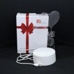 3D Illusion LED Night Lamp with Teddy Bear Holding Heart Design - Fabric Detail by Nari Haat, Indian ethnic wear, wom...