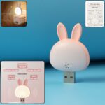 Cute USB Rabbit Night Light with Sound / Voice Activation - Front View by Nari Haat, Indian ethnic wear, women clothi...