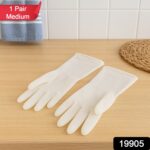 Medium Reusable Household Cleaning Gloves - (2 Pc / Set) - With Dupatta by Nari Haat, Indian ethnic wear, women cloth...